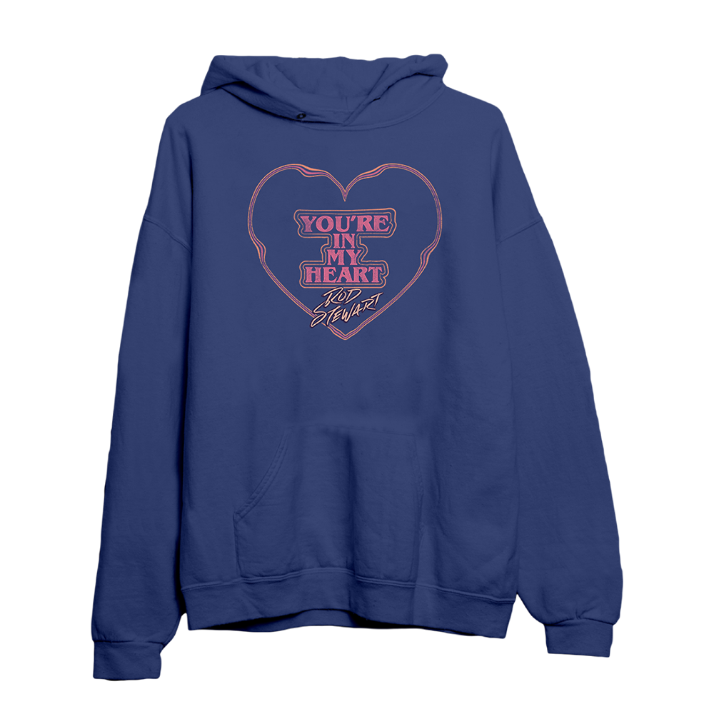 Pink and best sale blue heart hoodie