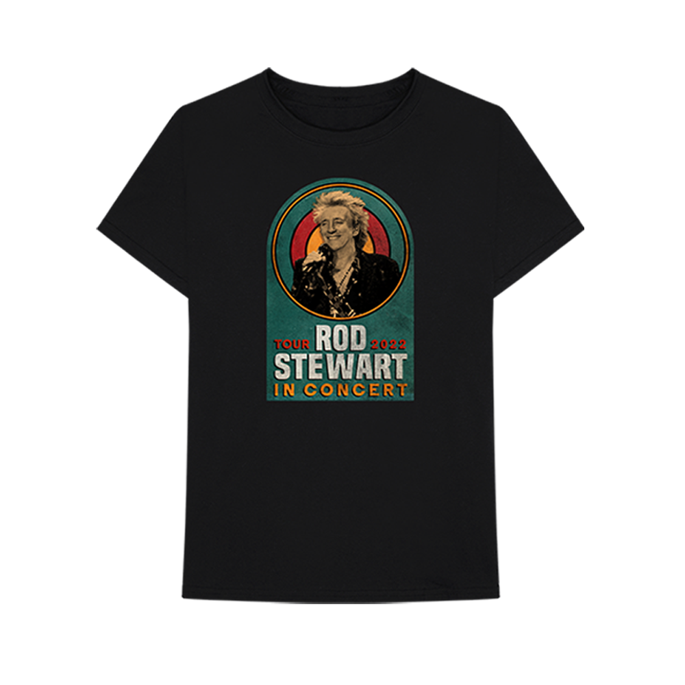 ロッドスチュワートTシャツ RodStewart Live In Concert Rod Stewart Retro Target 2022 Tour T-Shirt - Rod Stewart