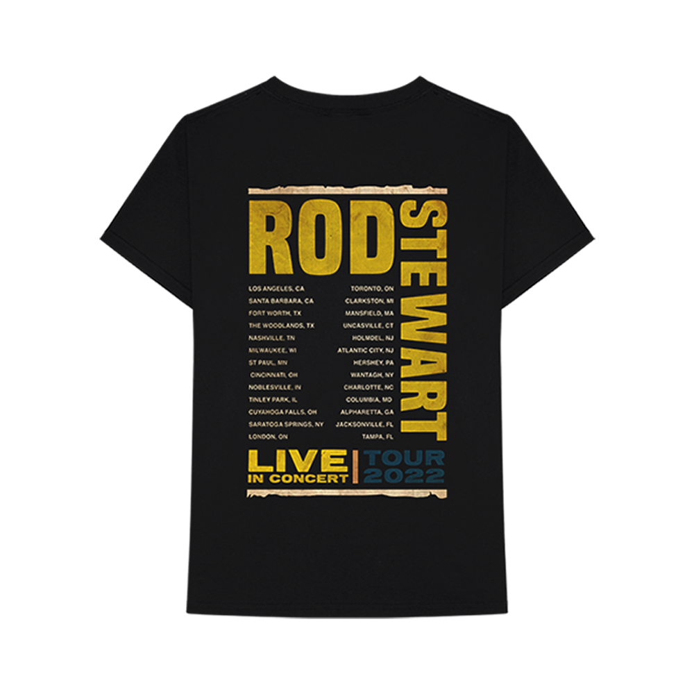 Rod Stewart Live In Concert T-Shirt Back 