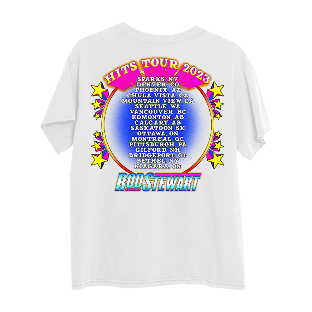 White Hits Tour T-Shirt - Rod Stewart Official Store White Hits Tour T-Shirt - Rod Stewart Official Store