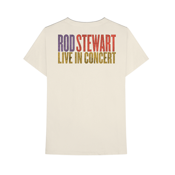 Rod Stewart Repeat Logo Live In Concert T Shirt Rod Stewart Official Store