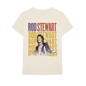 Rod Stewart Repeat Logo Live In Concert T-Shirt Front